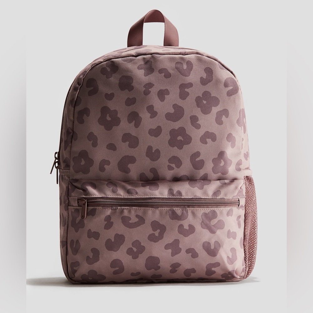 H&M Pink Leopard Print Small Kids Backpack